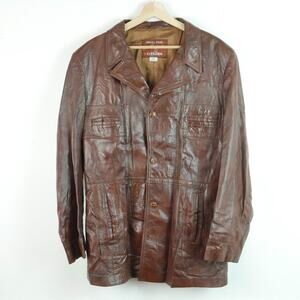 Vintage Grais Angel Skin Cabretta Leather Jacket Sport Coat 70s Brown 42 R